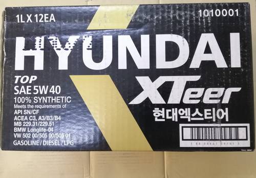 HYUNDAI XTEER TOP 5W40 1 Box 12 Liter