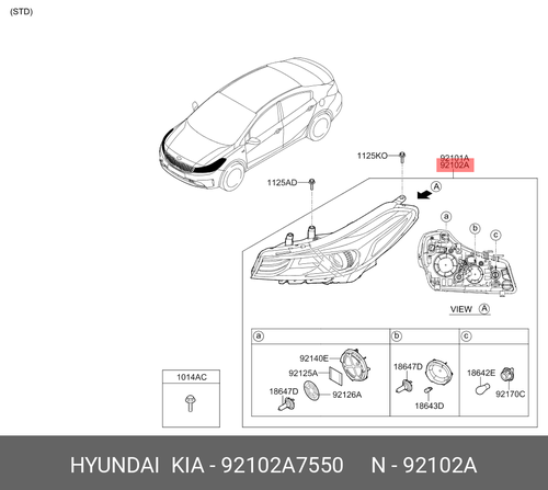 LAMP ASSY-HEAD,RH 