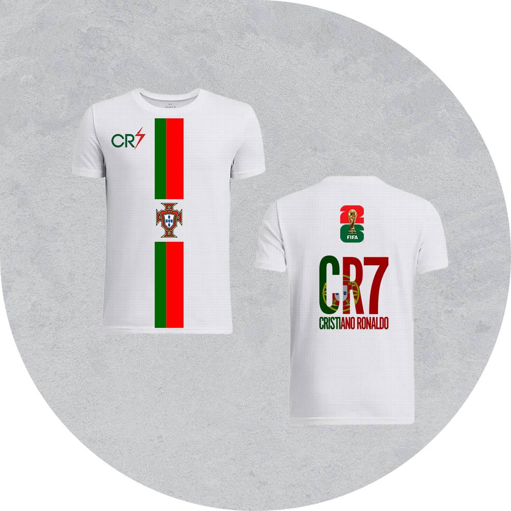 تي شيرت منتخب البرتغال ابيض 2