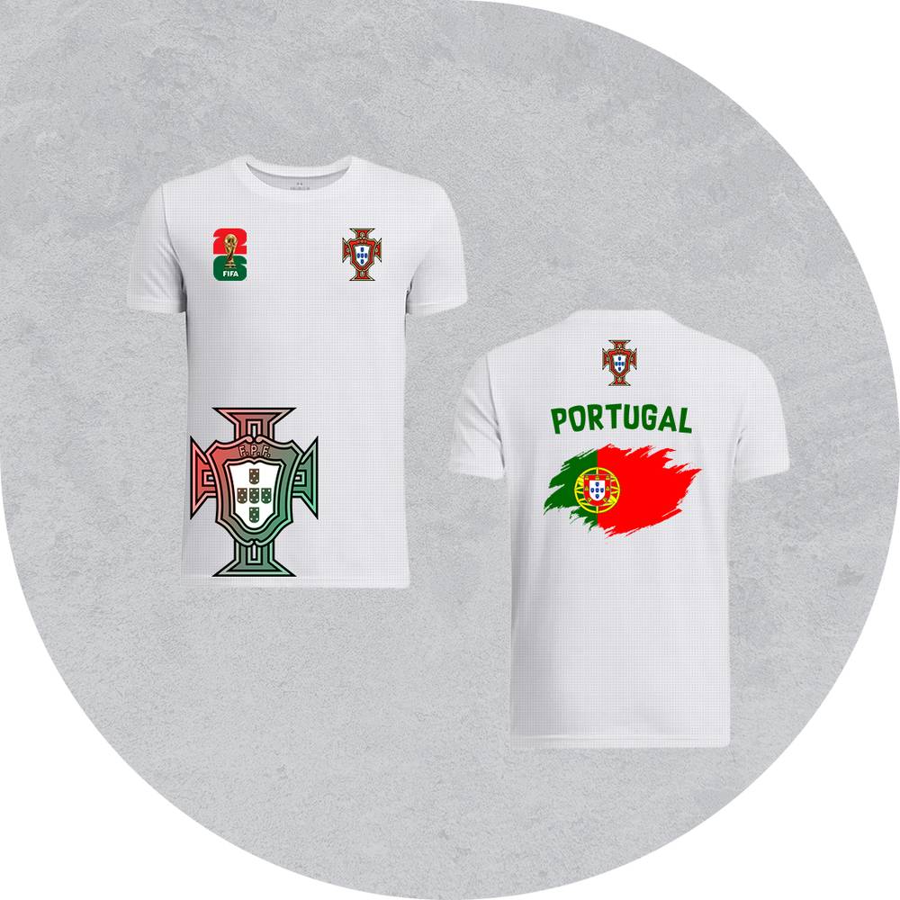 تي شيرت منتخب البرتغال ابيض