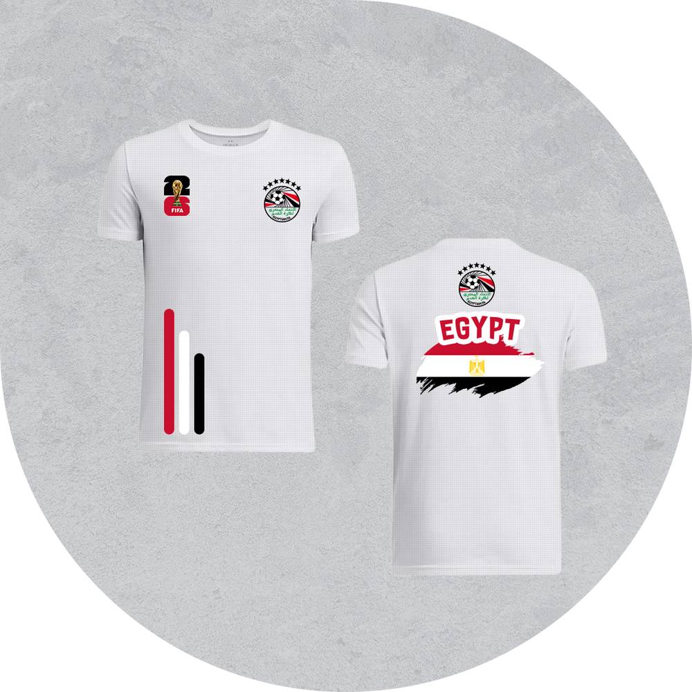 تي شيرت منتخب مصر ابيض