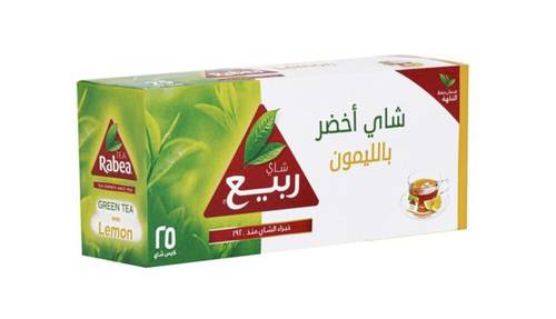  Rabea Green Tea with Lemon 1.6g x 24 Packets x 25 Bags 