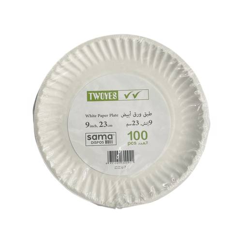 طبق ورق ابيض 12 ربطة 100x حبة