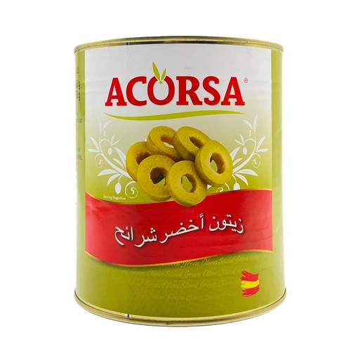 زيتون أخضر شرائح اكورسا 3 ك 6x حبات