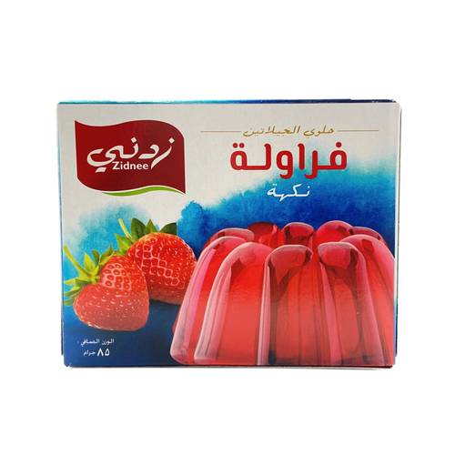 Zidnee Stawberry Flavoured Jelly 85g x 72 Pieces