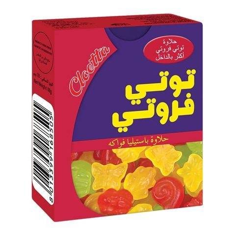 حلوى بنكهة الفواكه توتي فروتي 18 جم 6x بكت 30x حبة