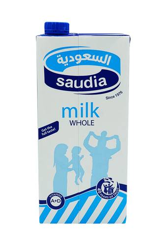 Saudia Whole Milk 1L x 12 Pieces