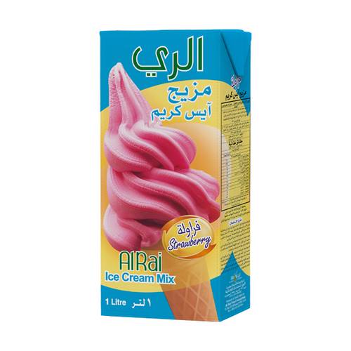 مزيج آيس كريم بنكهة الفراولة الري 1 لتر 12x حبة