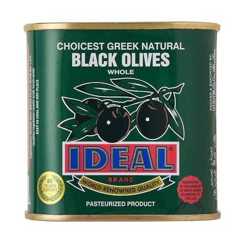 Ideal Whole Black Olives 125g x 24 Pieces