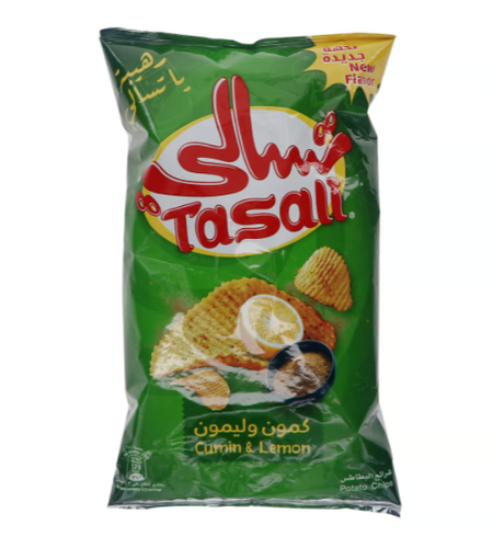 بطاطس بالكمون و الليمون تسالي 155 جم 19x كيس