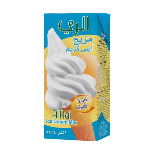 مزيج آيس كريم بنكهة الفانيلا الري 1 لتر 12x حبة 