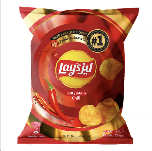 شرائح بطاطس بالفلفل الحار ليز 60 جم 20x حبة