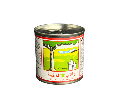 حليب مبخر قليل الدسم وادي فاطمة 170 جم 48x حبة