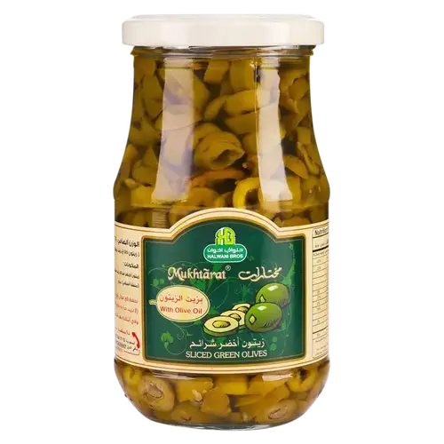 شرائح زيتون أخضر بزيت الزيتون حلواني 325 جم 12x حبة