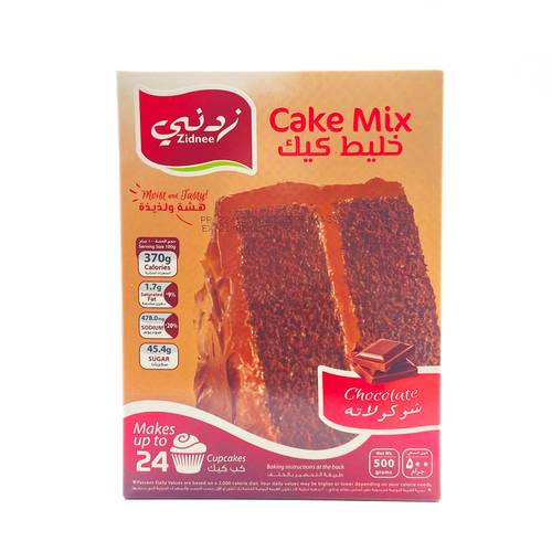 خليط كيك بالشوكولاتة زدني 500 جم 12x حبة