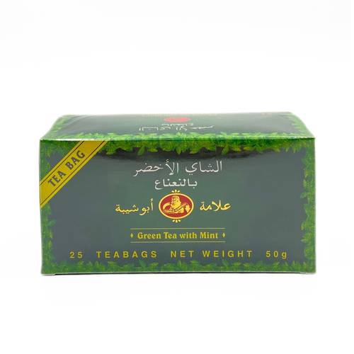 Abu Shaiba Green Tea with Mint 50g x 24 Packets x 25 Bags 