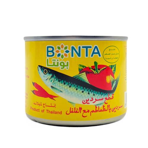 Bonta Chunk Sardines in Tomato Sauce Chillies Added 200g x 48 Pieces