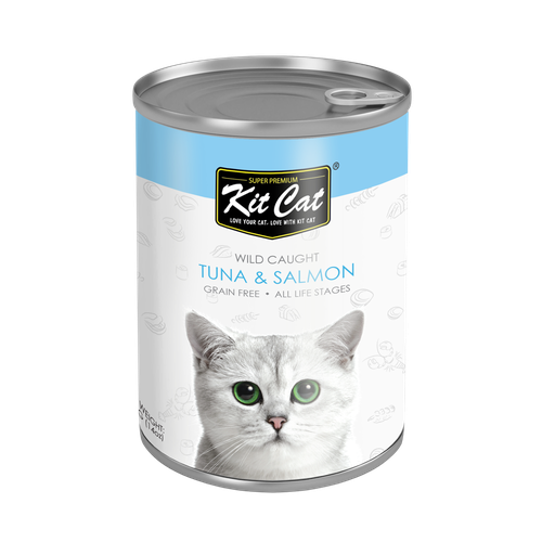 معلب Kit Cat Wild Caught تونة و سالمون 400 غرام 