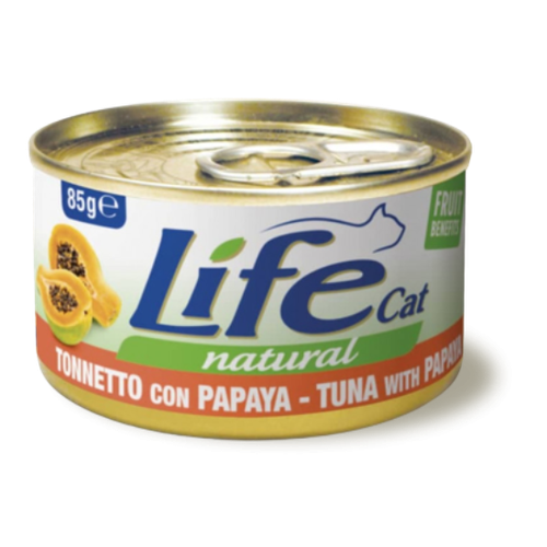 معلب life cat تونه بالبابايا (85غ)