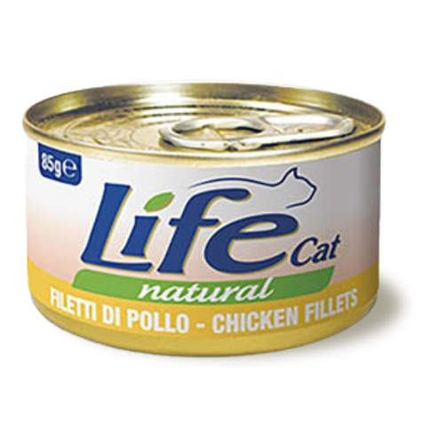 معلبات life cat فيليه الدجاج 85غ