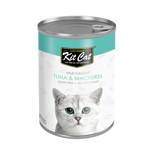 معلب Kit Cat Wild Caught تونة و ماكريل 400 غرام 