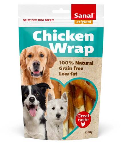 مكافئات sanal Chicken Wrap للكلاب 