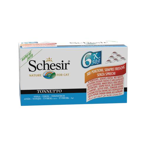 معلبات schesir للقطط تونة  6X50g