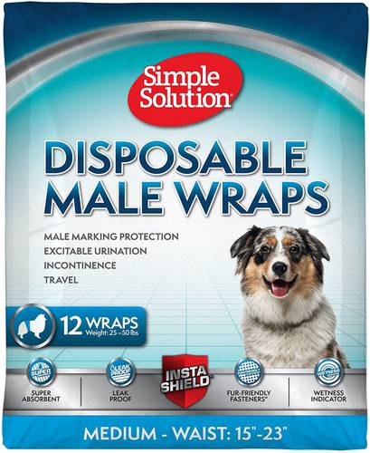 حفاضات simple solution للكلاب الذكور حجم وسط 12 حبة