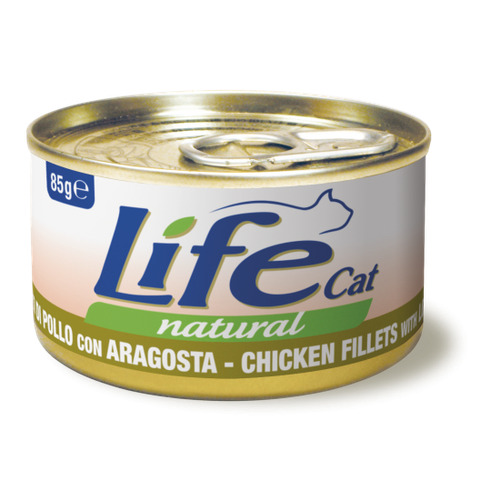 معلب life cat فيليه الدجاج ولوبستر 85غ