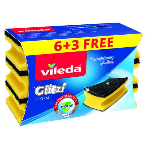 اسفنج فليدا جليتزي كريستال (6+3مجانا)