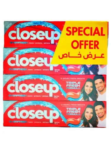 معجون أسنان 75مل كلوس اب أحمر (عرض خاص)