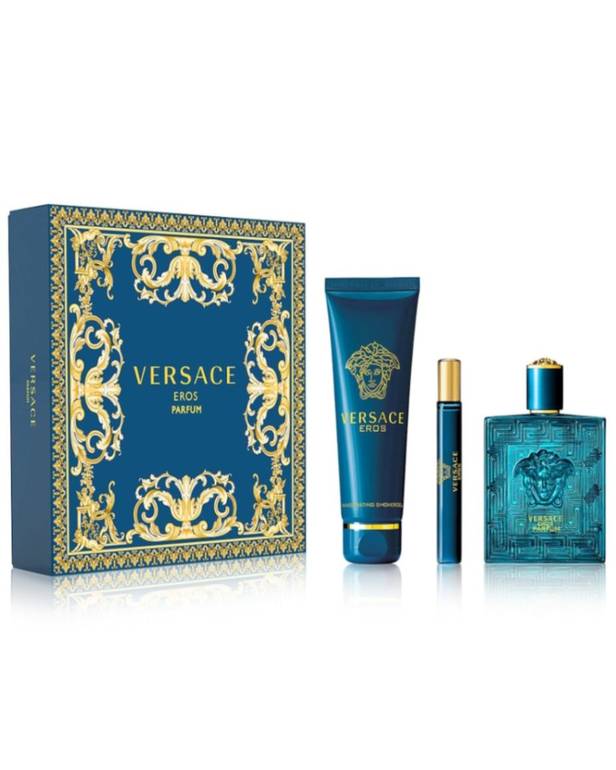 Eros 3Pcs Gift Set Edp 100ml + Sample Travel Edp 10ml + Shower Gel 150ml