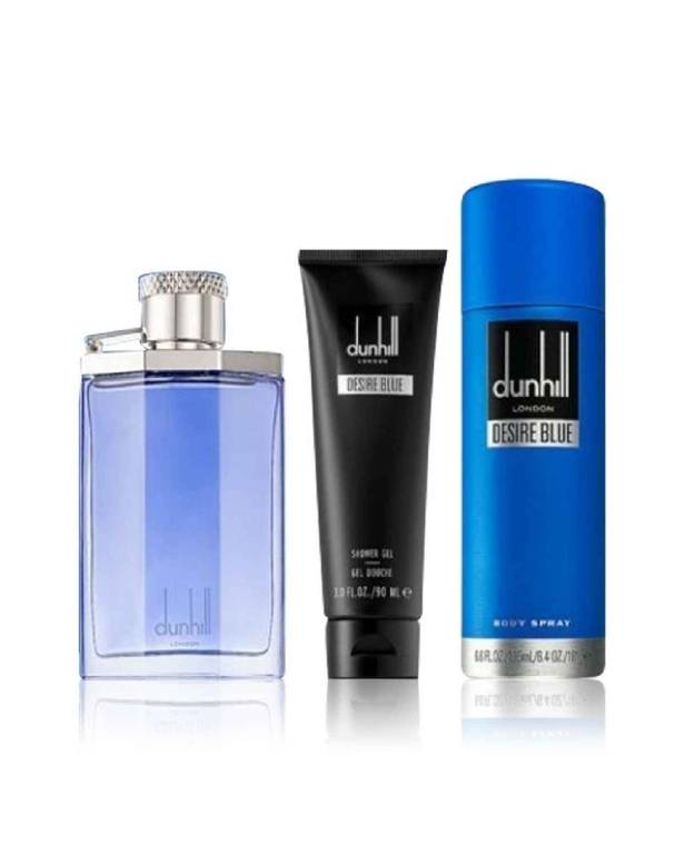 Blue Gift Set EDT 100 ML  Travel Spray 15 ML  Shower Gel 90 ML