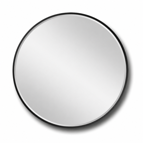 مرآة ديكور معدن أسود 80×80 سم
