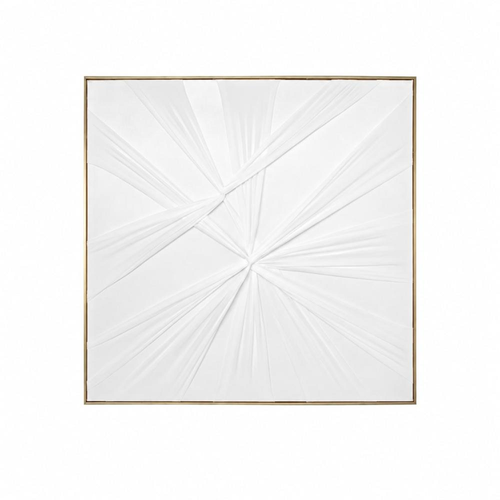 لوحة جدارية إطار ذهبي خشب MDF 80×80 سم تصميم مودرن