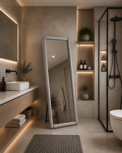 مرآة ستاند الفاخرة تصميم عصري-بعدة ألوان 