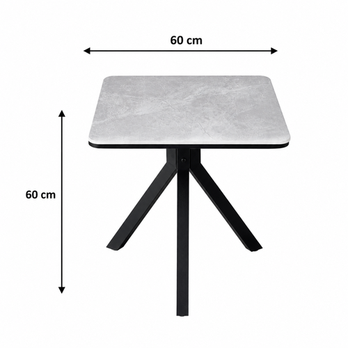 طاولة كافيه دائرية سيراميك رمادي 60×60×60 سم تصميم راقي