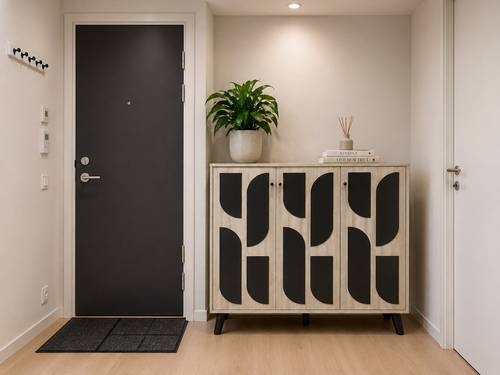 دولاب جزم ماليزي مودرن 3 أبواب تصميم هندسي أنيق-بعدة ألوان 