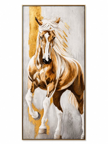 لوحة جدارية إطار ذهبي خشب MDF 80×180 سم