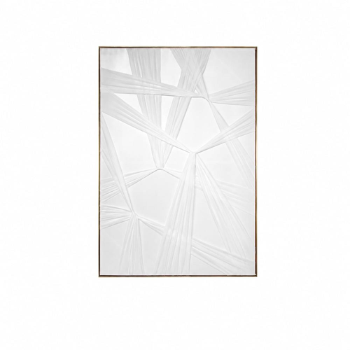 لوحة جدارية إطار ذهبي خشب MDF 80×120 سم تصميم مودرن