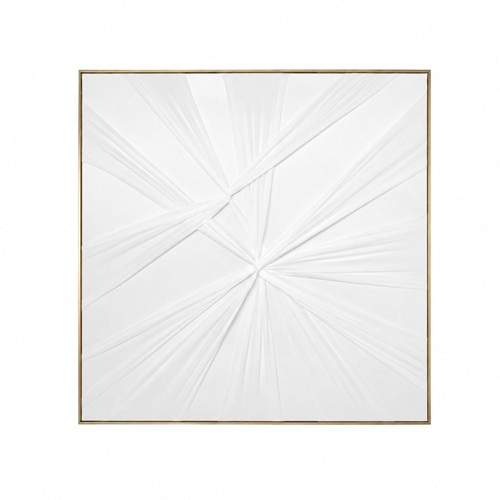 لوحة جدارية إطار ذهبي خشب MDF 100×100 سم تصميم مودرن