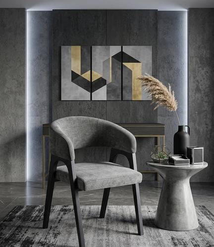 كرسي مفرد مودرن بتصميم دائري مبطن وقاعدة خشبية فاخرة-بعدة ألوان 