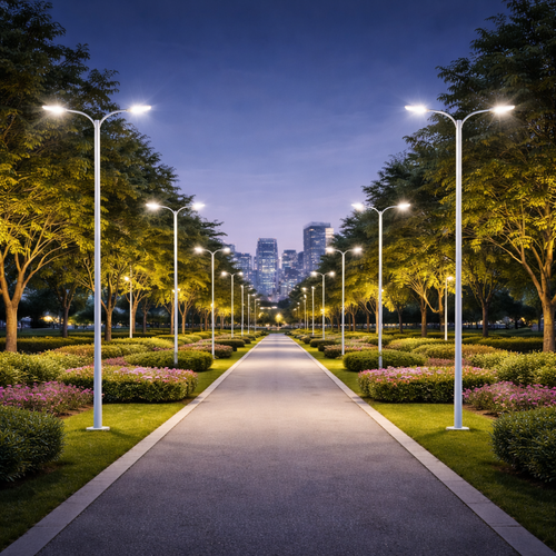 عمود إنارة Street Pro LED للطرق والمشاريع – صناعة سعودية