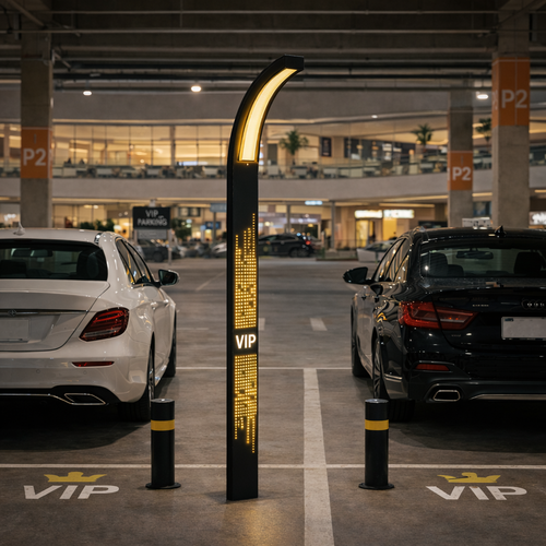 عمود إنارة Pole Light LED صناعة سعودية للمواقف والمشاريع
