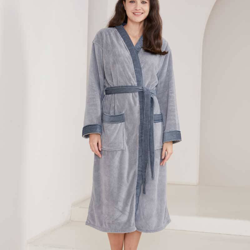 Modern bathrobe - gray