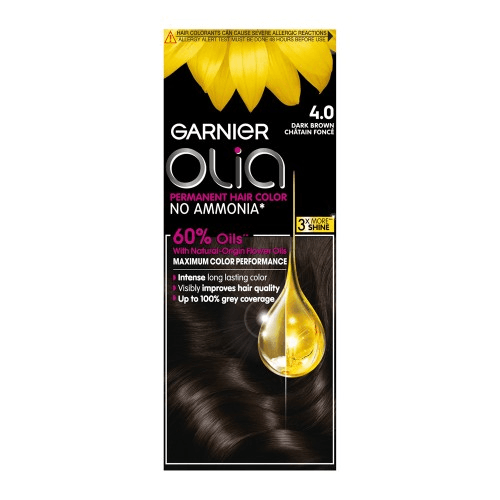 Garnier Olia No Ammonia Permanent Hair Color - Dark Brown