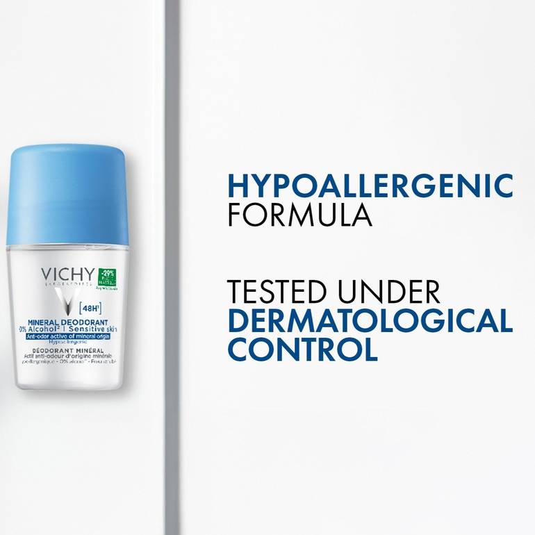 Vichy Mineral 48Hr Deodorant Roll on - 50ml