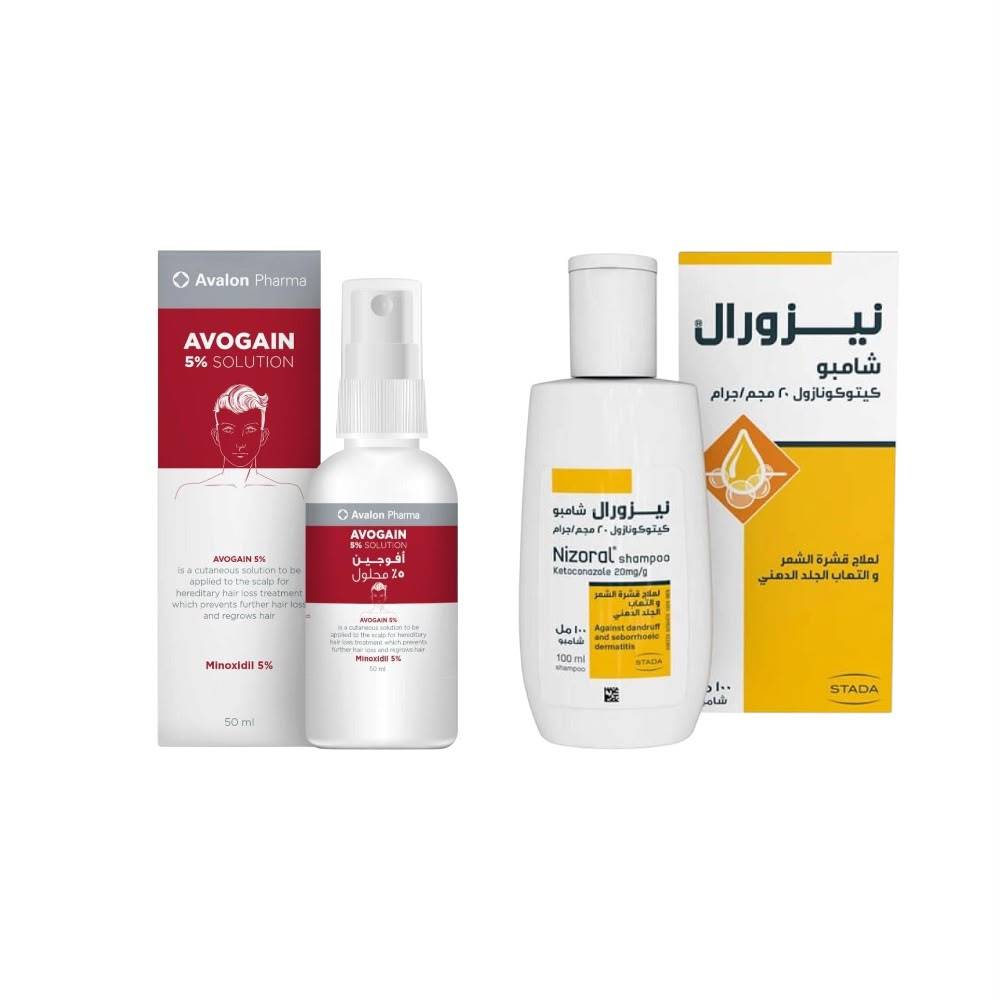 ثنائي الكثافة - شامبو نيزورال وبخاخ افوجين