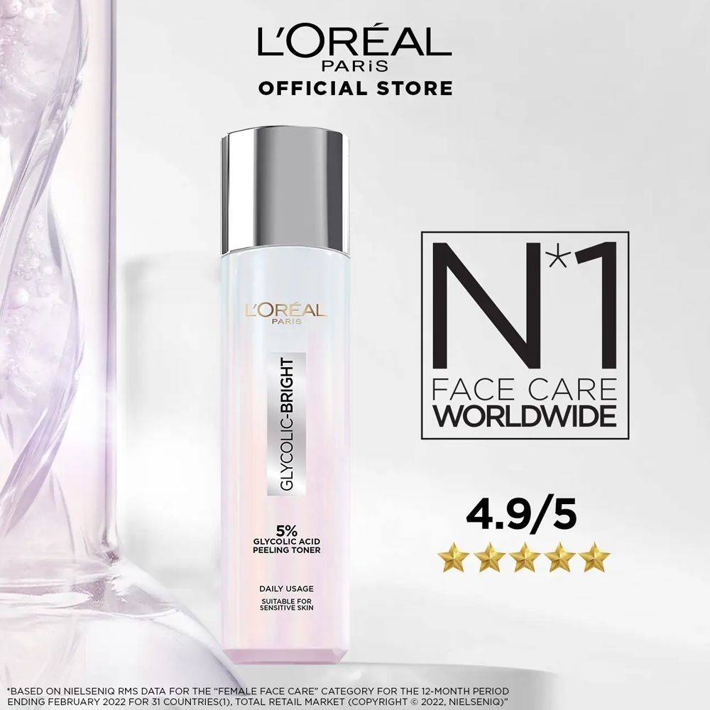 LOreal Paris Glycolic-Bright Glowing Peeling Toner - 128ml