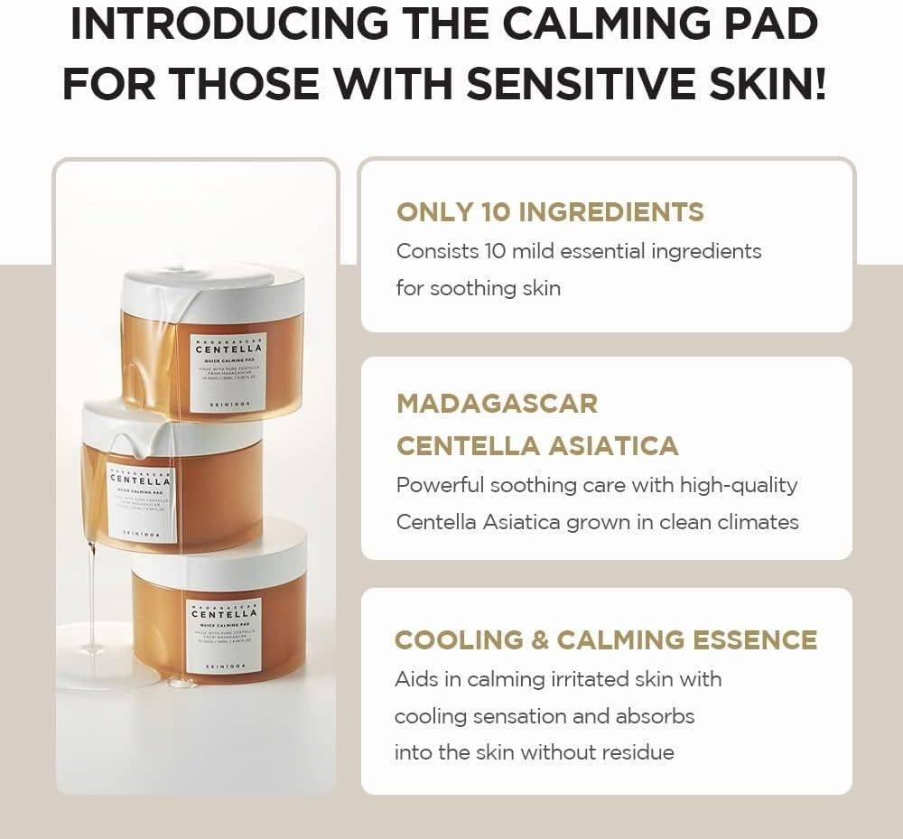 Skin1004 Madagascar Centella Quick Calming Pad - 70 Pads